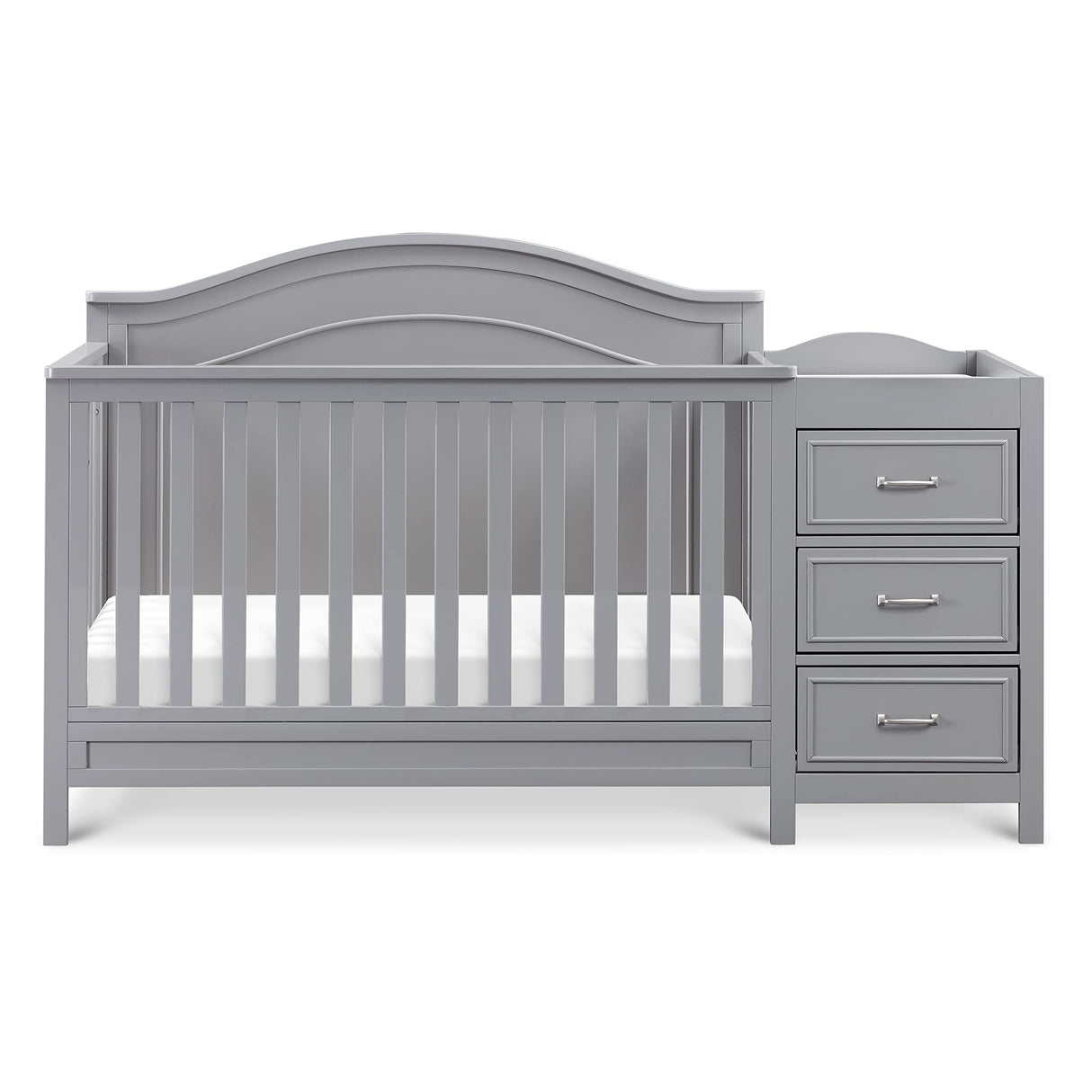 DaVinci Charlie 4-in-1 Convertible Crib and Changer Combo in Grey DaVinci