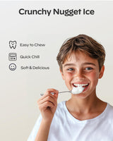 Nugget Ice Maker Countertop, HOMEZAY Pebble Ice Maker with Soft Chewable Pellet Ice, 33 lbs per Day, Compact Ice Machine with Self-Cleaning & LED Indicator for Home, Kitchen, Camping, RV, Office HOMEZAY