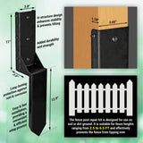 WIMART Fence Post Repair Kit 4''x4'', Heavy Duty Steel Fence Post Anchor Ground Spike 4''x4'' for Wooden Fence Post Repair, Wooden Fence Base WIMART