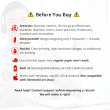 2025 Premium Portable Inkless Printer for Iphone, Android, Tablet, Laptop w/Bluetooth for home and school 8.5”x11” Thermal Printer-Wireless Mobile Printer w/FREE Shockproof Case, 3 rolls thermal paper STREAMLINED GADGETS