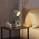 PARTPHONER Table Lamp Set of 2, 350°Rotatable Small Desk Lamp, Modern White Reading Bedside Lamps, Suitable for Study, Bedroom, Office, Dorm, Children's Room, 2 Bulbs Included PARTPHONER