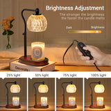 NVRGIUP Candle Lamp with Timer & Dimmer - Height Adjustable for Scented Candles, With 2 * 50W Bulbs - Home Decor Gift for Mothers Day (Black) NVRGIUP