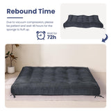 JUIKURY 8" Futon Mattress Full Size, Thick Futons Sofa Couch Bed Sleeper Sofa Bed, Floor Mattress for Adults, Roll Up Folding Mattres Shredded Foam Filling, Medium Firm(Frame Not Included) JUIKURY