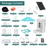 birdsnap Smart Bird Feeder with Camera+Solar Panel 64G SD Card 6-in-1 Perch, 160°View Auto Capture Bird Videos 1080P, AI Identify 10000+ Species Bird birdsnap