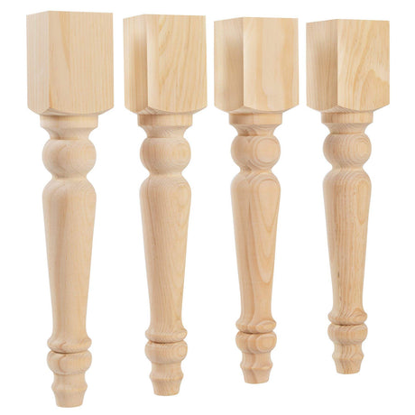 CAROLINA LEG CO. Knotty Pine Chunky Cottage Bench Legs - Made in USA - Replacement Coffee Table Legs - Set of 4 - Dimensions: 2.75" x 16" CAROLINA LEG CO.