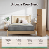 Novilla Hybrid Full Mattress, 8 Inch Mattress Full in a Box with Individual Pocketed Springs & Gel Memory Foam for Body Support & Back Pain Relief & Cool Night Sleep, CertiPUR-US Certified Novilla