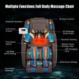 Artist hand Massage Chair Full Body, Zero Gravity Massage Chair SL-Track Shiatsu Massage Recliner Chair with 12 Modes, Bluetooth Speakers, Body Scan, Heating, Foot Roller, AI Control, Airbags, Brown Artist hand