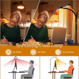 MACASA Double Head LED Desk Lamp with Anti-Glare Cover Computer Desk Lamp for Home Office 24W Brightest Desk Light Office Lamp for Workbench Drafting Architect with Clamp and Base MACASA