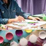 ARTEZA Paint by Numbers for Adults, 12x16 Inches, 21-Piece Hummingbird Painting Kit, Includes Canvas Panel, 12 Acrylic Paint Pots & 5 Paintbrushes for Home & Office Decor ARTEZA