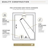 MCS Studio Gallery 8.5x11 Picture Frame Black Woodgrain Shatter Resistant Glass, Vertical & Horizontal Wall Hanging & Easel for Tabletop Display, Rectangle Photo Frame for Photos, Posters & Art Prints (1-Pack) MCS
