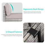 Muphyers 12-Piece Outdoor Patio Furniture Set Wicker Sectional Sofa Set, Patio Conversation Set with Thickened Cushions & Coffee Table for Garden, Backyard, Poolside, Sand Muphyers