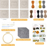 Morledoa Punch Needle Coasters Kit, Punch Needle Kits Adults Beginner, Cat Coasters Kit with Adhesive Felt, Yarns, Embroidery Hoop, Instruction Morledoa