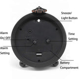 Vintage Retro Analog Alarm Clock, 4 inch Super Silent Non Ticking Small Clock with Night Light, Battery Operated, Simply Design, for Living Room, Bedroom, Bedside, Desk, Gift Clock (Arabic) TooTa