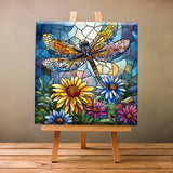 Natuyalo Dragonfly Paint by Number for Adults Beginners, Abstract DIY Paint by Numbers Kits for Adults with Frame, Animals Acrylic Painting Kit on Canvas for Wall Decor 12x12 Inch Natuyalo