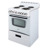 Avanti ERU240P0W ERU240 24" Electric Range Oven with Framed Glass Door, in White Avanti