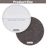 Framendino, 10 Pack Sublimation Patch Round Blank Iron on Patches Leather Hat Patches for Hat Shirt Jeans Framendino