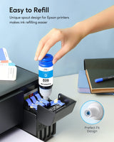 Compatible 502 Ink Bottles Replacement for Epson Compatible 502 Ink Refill Bottles ( Not Sublimation Ink ) Use for ET-2850 ET-3830 ET-3850, 4 Bottles CEEBOO