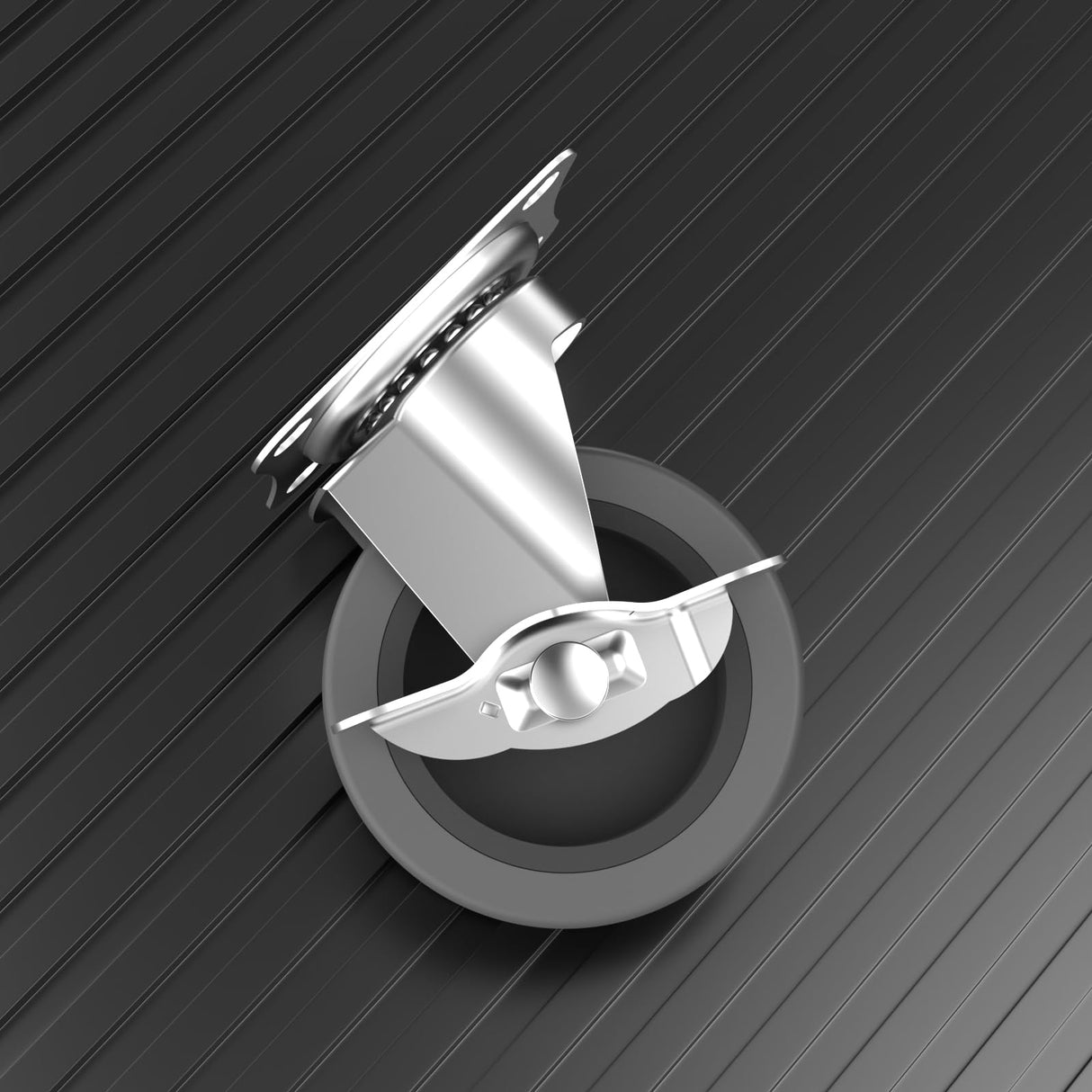 BOSGEOT 3 Inch Caster Wheels, Casters Set of 4, Heavy Duty Casters with Brake, Locking Casters with Rubber Wheels，Plate Swivel Casters Wheels for Furniture Cart and Workbench BOSGEOT