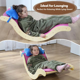 Pikler Triangle Set 7in1 Toddler Climbing Toys Indoor Foldable Baby Climbing Toys Wooden Montessori Climbing Set with Arch, Ramp, Ladder for 1-3 Years, Jungle Gym for Kids (Natural) doowroodni