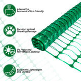 Safety Fence Plastic Mesh Fencing Roll,1 Roll with 25 Steel Stakes, Temporary Reusable Netting for Pool Fence, Garden, Construction ACTREY
