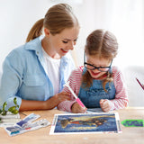 SENQAO Snow Train Diamond Art Kits for Adults,Christmas 5D Diamond Painting Kits for Beginners,Round Full Drill Gem Art for Adults,DIY Diamond Dots Paintings Picture Arts Craft for Home Decor 12x16in SENQAO