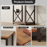 HavenlyYouth 10 Gallon Fish Tank Stand with Power Outlet , 3 Tier Aquarium Stand with Shelf, Turtle/Reptile Tank Stand for Home Office ,Adjustable Boards, 20.47''L×11.42''W×30.91''H, Retro Brown HavenlyYouth