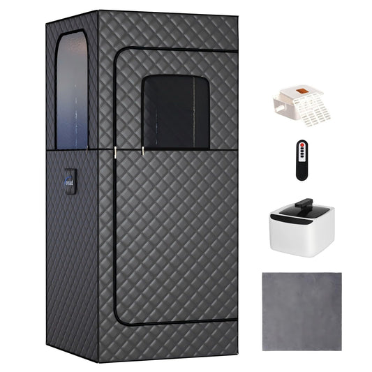 TOREAD Portable Steam Sauna for Home,Portable Full Size Sauna Box,Sauna Tent with with 2.6L 1000W,9 Levels