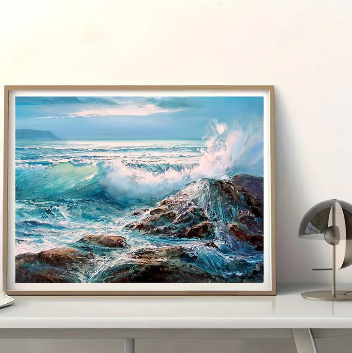 JFYHAB Sea Diamond Painting Kits for Adults-Diamond Art Kits for Adults,5D Diamond Painting Sea, DIY Full Drill Diamond Painting Beach Ocean Gem Art and Crafts 12x16 inch JFYHAB