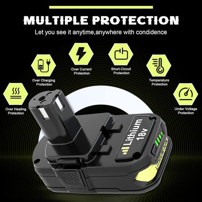 3000mAh 18V P102 P108 Li-ion Replacement Battery for Ryobi 18 Volt Battery Lithium-ion Plus Battery Max P102 P108 P103 P105 P107 P109 P104 Compatible with Ryobi 18Volt Power Cordless Tools (2 - WoodArtSupply