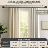 QDWIS Curtain Rods for Windows 28 to 48 Inch, 1 Inch Wood Adjustable Heavy Duty Decorative Drapery Rods with Classic Finials, Imitation Red Wood Window Curtain Pole, 18-45'' QDWIS