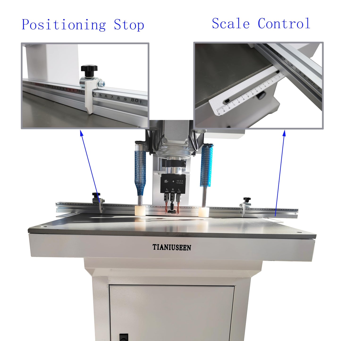 Tianiuseen Pneumatic Hinge Boring Drilling Machine Hinge Machine Single Head Woodworking 110V - WoodArtSupply