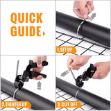 Sinlon Stainless Steel Cable Tie Gun, Special Tool For Fastening And Cutting Metal Cable Ties, With 150pcs 11.8in Uv Resistant Stainless Steel Cable Ties For Fence Exhaust Pipe Outdoor. Sinlon