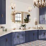 Kelly Miller Gold Traditional Mirror for Wall, Art Decorative Beveled Full Length Mirror for Home Decor, Bathroom, Living Room, Bedroom, Kitchen, Farmhouse, Entryway, 24"x48" Large Kelly Miller