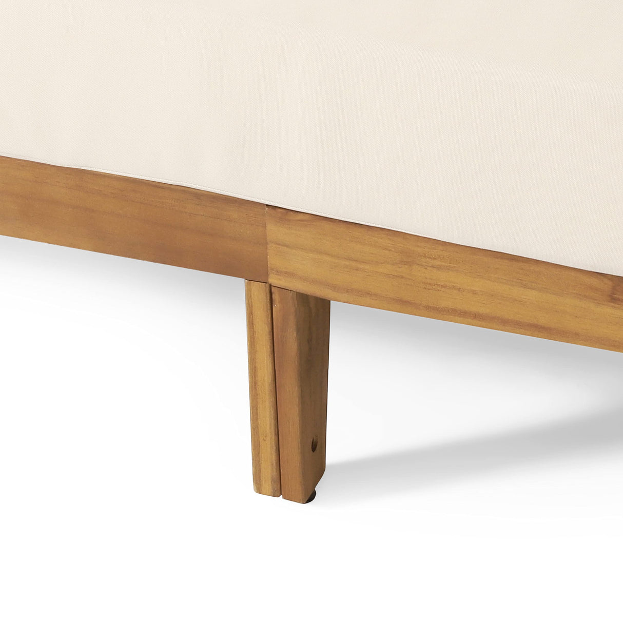 Christopher Knight Home Burchett Outdoor 3 Seater Sofa with Cushions - Acacia Wood and Round Wicker - Teak/Mixed Brown/Beige Christopher Knight Home