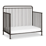 Namesake Winston 4-in-1 Convertible Metal Crib in Vintage Iron, Greenguard Gold Certified NAMESAKE
