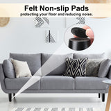 Maitys 4 Inch Round Solid Furniture Legs Furniture Wooden Replacement Chair Feet Dresser Sofa Couch Legs Table Cabinet Footstool DIY Projects for Home(Black,16 Pcs) Maitys