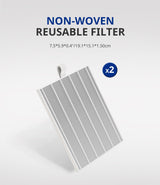 AIRSEE 2-Pack Reusable Filters for GD3 Nail Dust Collector Non-woven Fabric Nail Drill Acrylic Dust Catcher File Dust Clean Vacuum Manicure Machine Supply High-Efficiency Long-Lasting Pull-Out Design AIRSEE