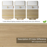 Gxcevsou 72" Floating Bathroom Vanity with Sink, Double Sink Wall Mounted Bathroom Storage Vanity Cabinet, Modern Bathroom Sink Cabinet with Soft Close Drawers, Pre-Assembled, Natural Oak Gxcevsou