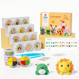 Air Dry Clay Kit - Modeling Clay for Kids mit Sculpting Tools und Tutorial, Ultra Light & Soft, Safe & Non-Toxic, DIY Model Magic Clay 12 Cans 48 Colors, Creative Art Crafts Toys Gifts for Girls Boys LOUFOR