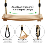PELLOR Beech Wood Tree Swing Seat Hanging Swing Seat for Adult Kids Children Swing Chair Indoor and Outdoor Garden Play PELLOR