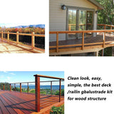 Steel DN Mate 70 Pack T316 Stainless Steel Right&Left Handed Thread Swage Lag Screws for Wood Post of 1/8" Steel Cable Railing Kit, Cable Railing Hardware, DIY Wood Baluster, Wrench Included DM35 Steel DN Mate