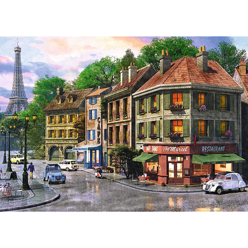 Trefl Street of Paris 6000 Piece Jigsaw Puzzle Red 54"x38" Print, DIY Puzzle, Creative Fun, Classic Puzzle for Adults and Children from 15 Years Old