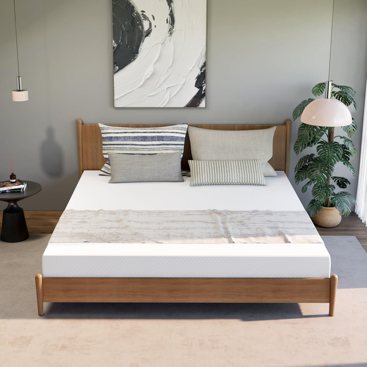 GAESTE 8 Inch King Cooling Gel Memory Foam Mattress for Cool Sleep Medium Firm CertiPUR-US Certified Mattress in a Box Pressure Relief Removable Cover No Fiberglass (King, 8 in) GAESTE