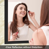 PILOCOS 55X36 Inch Black Metal Framed Bathroom Mirror for Wall, Matte Black Bathroom Vanity Mirror Farmhouse Large Rectangle Mirror, Anti-Rust, Tempered Glass, Hangs Horizontally or Vertically PILOCOS