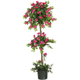 Nearly Natural 5228 Mini Bougainvillea Topiary Beauty, 5-Feet,9" x 9" x 62.5" , Green Nearly Natural