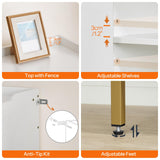 HOOBRO Shoe Cabinet with Doors, 5-Tier Shoe Storage Cabinet with Drawers, 36.6'' Tall Shoes Rack Organizer Cabinet, Wooden Shoe Cabinet Storage for Entryway, Adjustable Shelves, White DW14SC01 HOOBRO