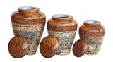 Handmade Wooden Urn Box for Addult Ashes | Wood Cremation Urns for Male and Female | Decorative Urns | Funeral Urns | Burial Urns (12 x 8 x 8), Brown, IU - 436 Solid Wood Handicrafts