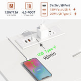 LAKEMID Nightstands Set of 2 with Fast Charging Station and Drawer, End Table Bedside Table with 20 Colors LED Light Strip and 2 Layers Shelf for Bedroom Living Room Sofa Couch (White) LAKEMID