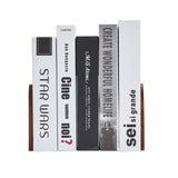 Pandapark Wood,Non-Skid Bookend for Shelves,Heavy Duty,Book Stand for CDs,1 Pair pandapark