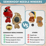 Magnetic Needle Minder Magnet Embroidery Accessories and Supplies Embroidery Needle Holder Cross Stitch Holder Needlework Supplies (Cardinal) seminhoof